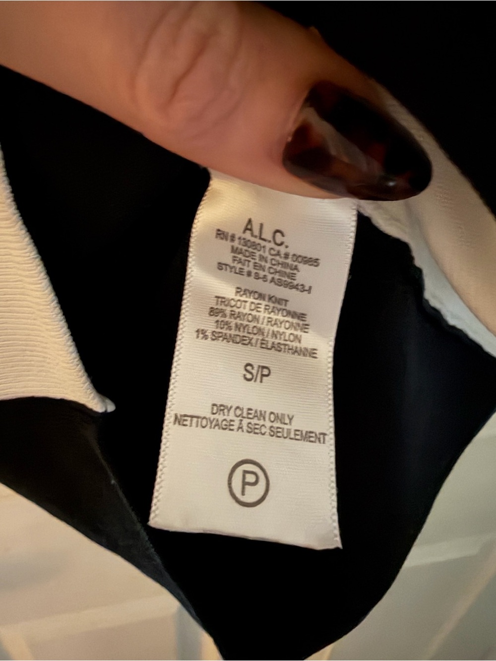 Black & White Sculpting Short Sleeve Bodycon Dress size small y2k ALC - Picture 5 of 8